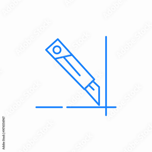 precision cutting tool icon sign vector