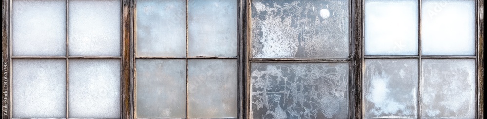Fototapeta premium Frosted Industrial Windows