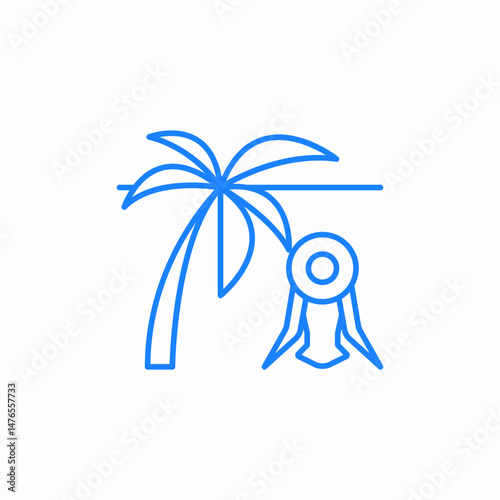 rocket palm tree icon sign vector