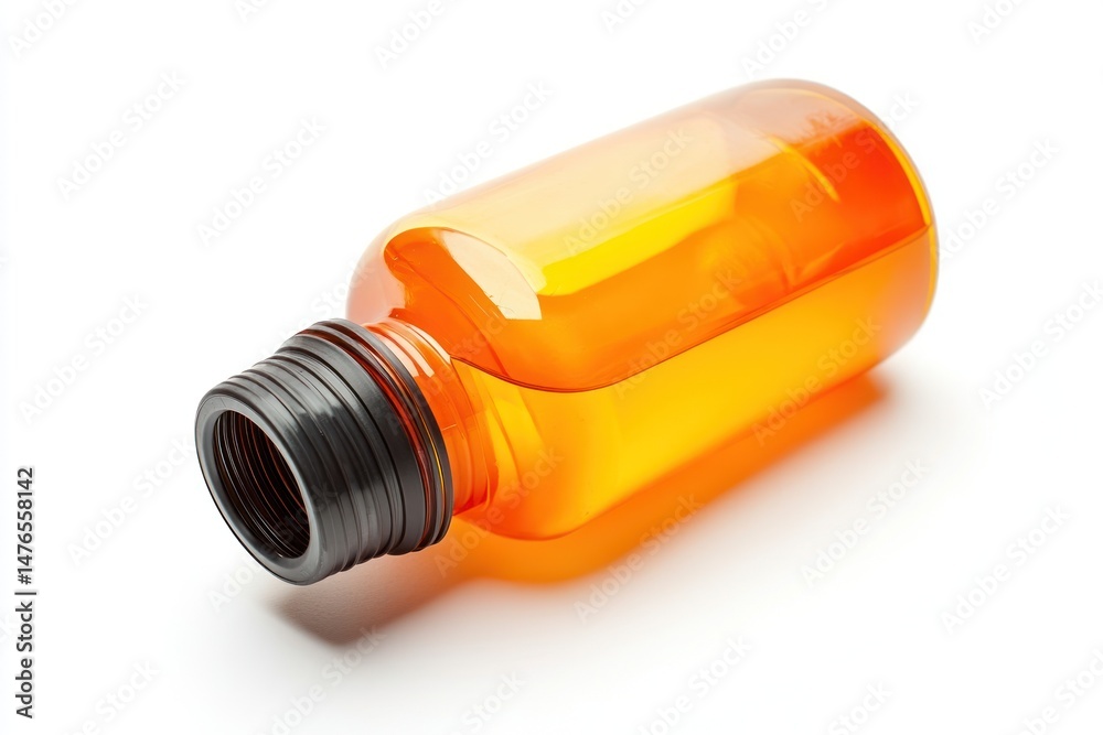 brake fluid bottle isolate on white background