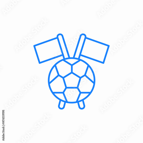 soccer trophy medal icon sign vector