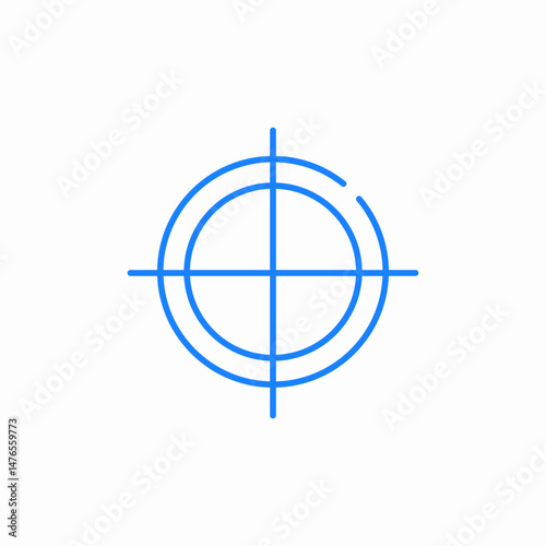 target crosshair focus icon sign vector
