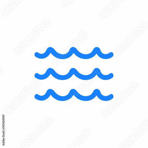 water wave symbol icon sign vector