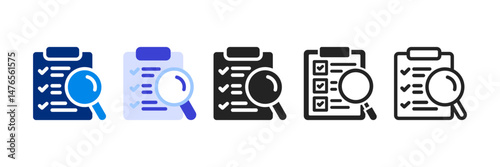 Analysis  Icon Set Different Style Collection 