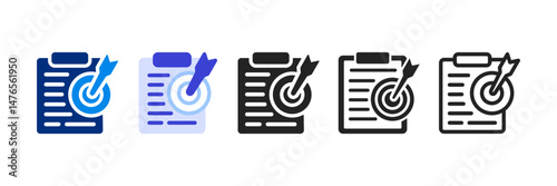 Objective  Icon Set Different Style Collection 