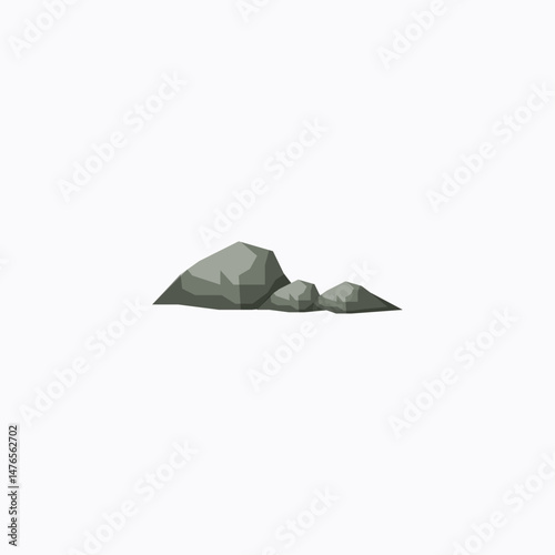 Stones icon logo flat vector design