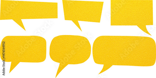 grainy paint texture speech bubble set isolated mockup design element