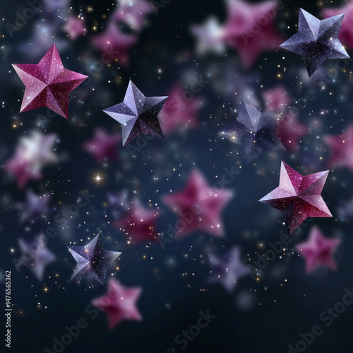 A bunch of stars are floating in the sky
