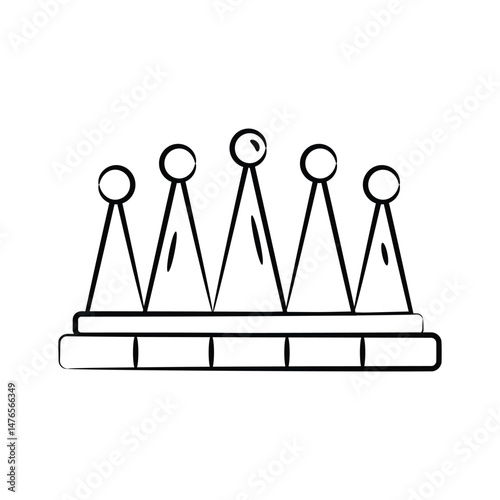 Check out our hand drawn icon of bridal tiara