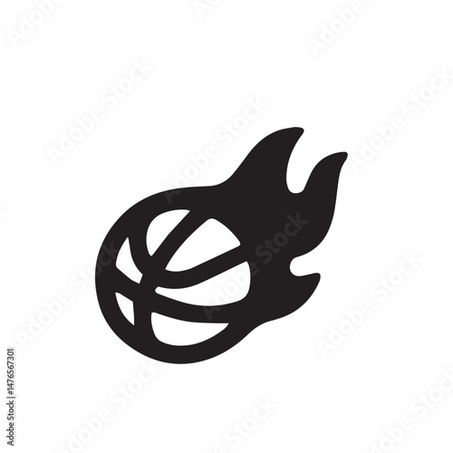 Basketball on fire
