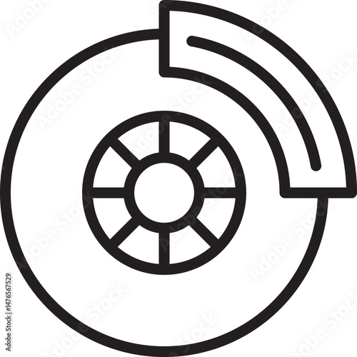 Brake Disc vector icon