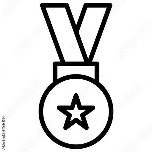 medal line icon