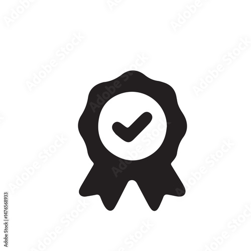 Quality assurance badge with check mark