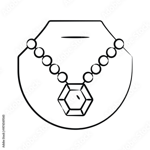 Get your hands on this trendy doodle icon of bridal diamond necklace
