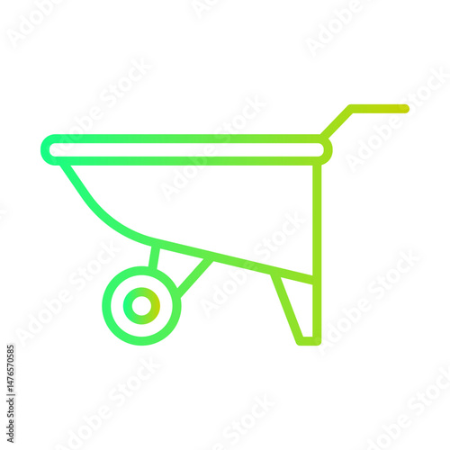 Wheelbarrow icon design
