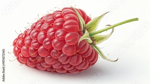 Single Raspberry Close-up Studio Shot, Red Berry, Aggregate Fruit, Food Photography Raspberry, Berries