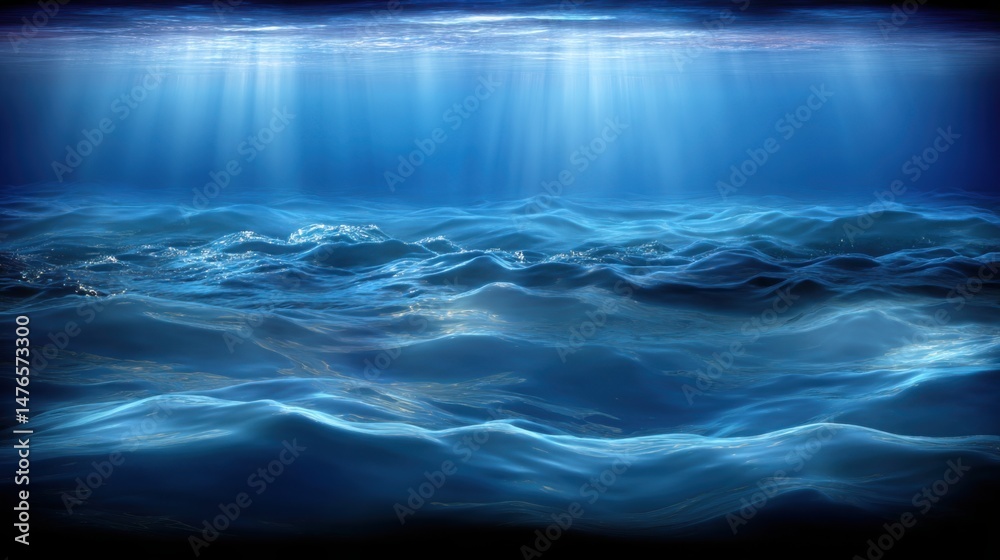 Fototapeta premium Tranquil automated insight wave icon concept portraying calm ripple of analytical data and strategic insights