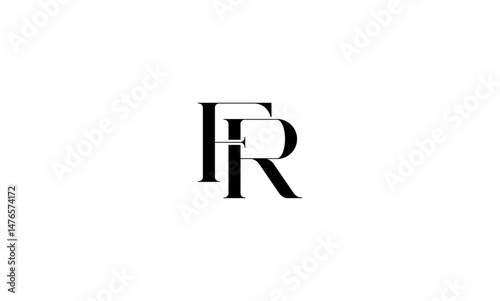 FR initial letter, monogram logo