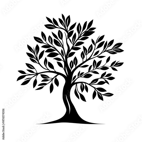 Greece is symbolized by a modern olive tree with branches and leaves, which represents the tree of olives and olive oil icon, and is also associated with the Mediterranean label of a food and extra