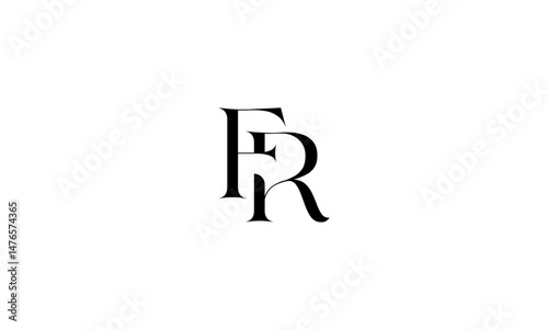 FR initial letter, monogram logo