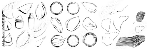 Realistic top view illustration of face moisturizer, care mask, hair conditioner, and other skincare products like lotion, body milk, and toothpaste, in a modern isolated setting