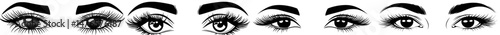 The woman had pretty eyes, curvy eyebrows, and long eyelashes