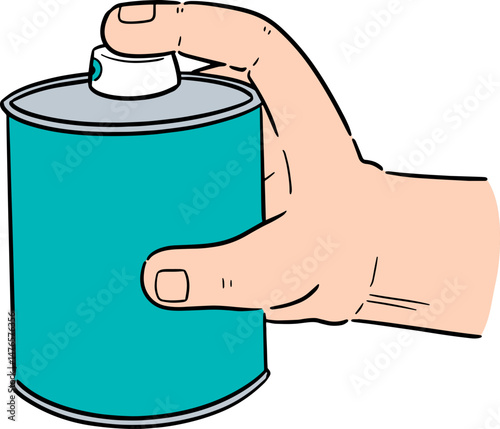 Illustration of spray can
