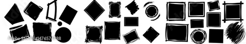 Modern backgrounds are formed by ivy frames, liana silhouettes of jungle vine branches, and creeper plants, complemented by round and square frames of ivy leaves with twisted tendril borders in black