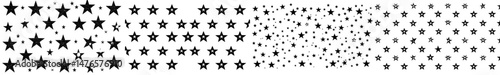 A seamless pattern featuring golden stars is presented, suitable for Christmas or birthday designs, showcased in a golden hue on a light background, embodying a trendy and modern illustration style,