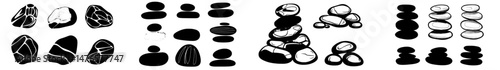 Balance stone pyramids represent a serene harmony of nature and tranquility, symbolizing a calm mind and relaxation through neatly piled zen stones