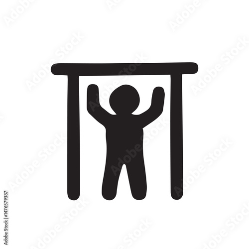 Person performing a pull-up exercise