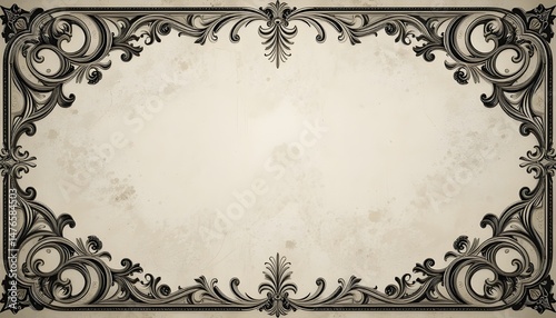 Royal Vintage Victorian Gothic Background with Rococo Venzel and Whorl Design, Created with Generative AI Technology