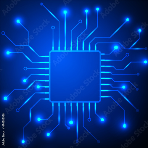 Futuristic Technology Cyber Circuit Design for digital networks and electronic.