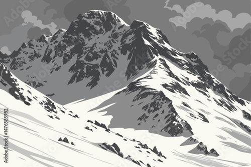 103 detailed digital art of a snowy mountain, dramatic lighting, beautiful clouds, cinematic composition, intricate details, epic landscape, natural beauty, fantasy environment, highly detailed, hyper