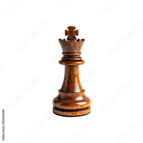 beautifully crafted wooden chess king piece, showcasing intricate details and polished finish, symbolizing strategy and competition in game of chess