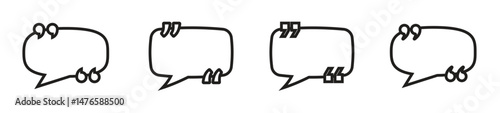 blank bubble chat quote, speak speech template