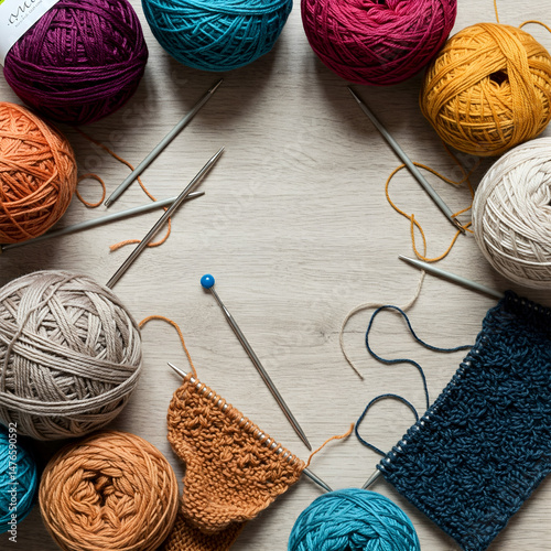 handmade craft and knitting
