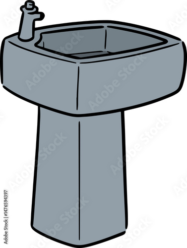 Illustration of drinking water fountain
