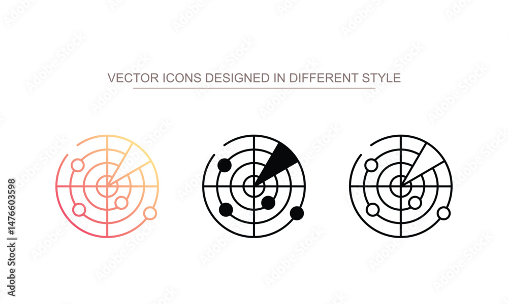 Radar icon design with white background stock illustration Radar icon design with white background stock illustration