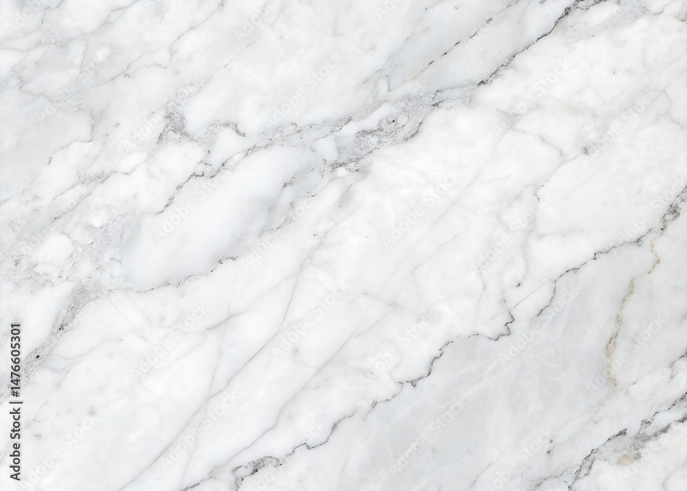 Obraz premium White Marble Texture Background with Natural Veining - Elegant Stone Surface for Interior Design