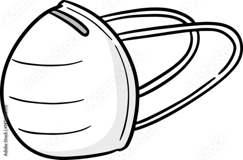 Illustration of medical protective mask
