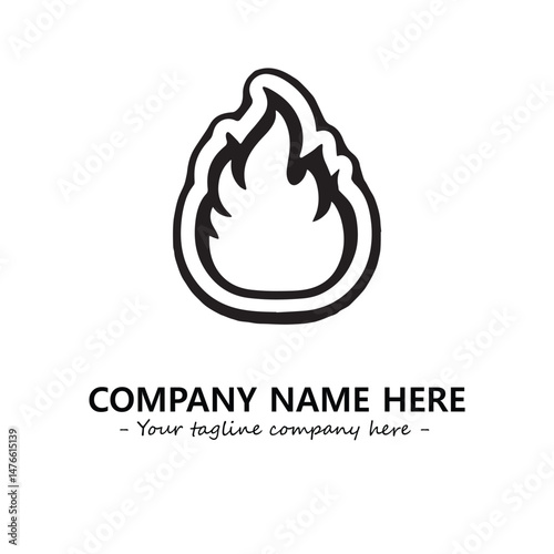 Fire Logo Company Design Illustration Vector Graphic Image
