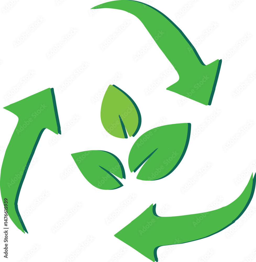 Obraz premium green recycle symbol