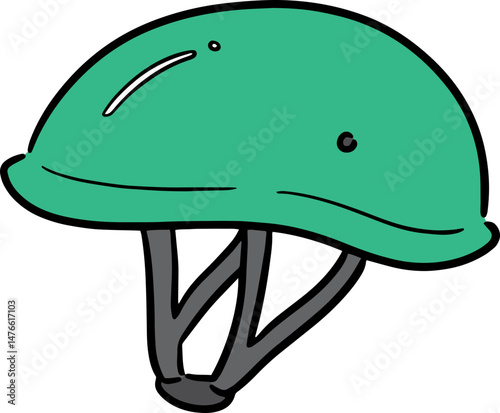 Illustration of motorcycle helmet
