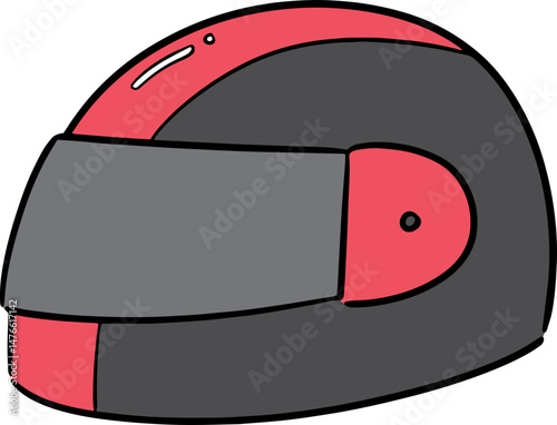 Illustration of motorcycle helmet

