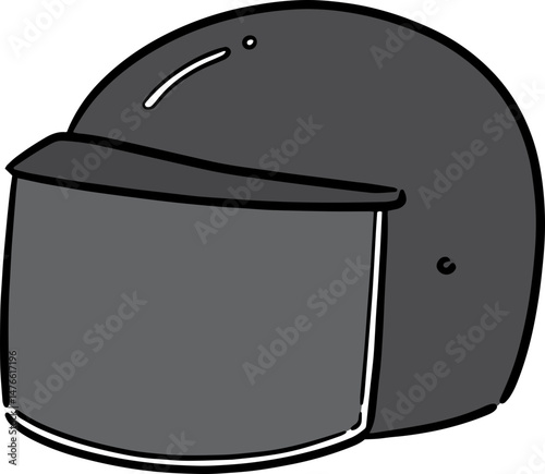 Illustration of motorcycle helmet
