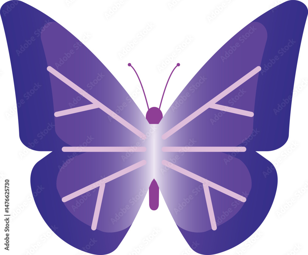 Butterfly vector illustration. Butterfly icon in flat style Butterfly vector illustration. Butterfly icon in flat style