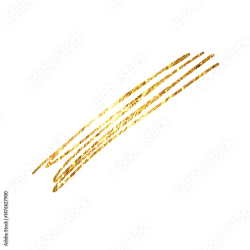 Gold glitter scribble line
