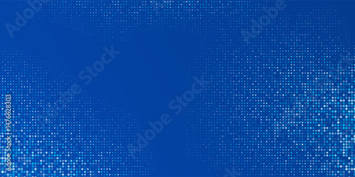 Abstract Dotted Blue Tech Finance Fintech Background Abstract Pixel Pattern. Abstract Business Tech Science Vector Backdrop Modern Abstract