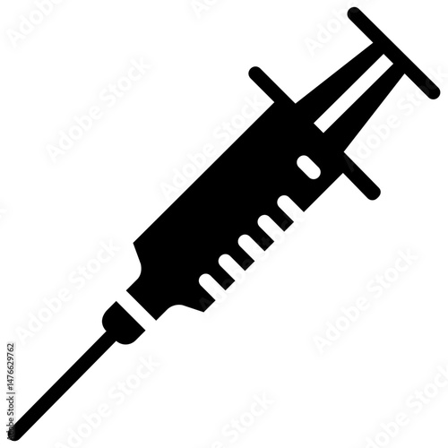 syringe vector glyph icon